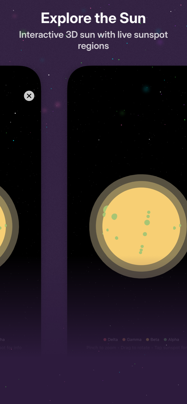 Explore the Sun - interactive 3D sunspot regions